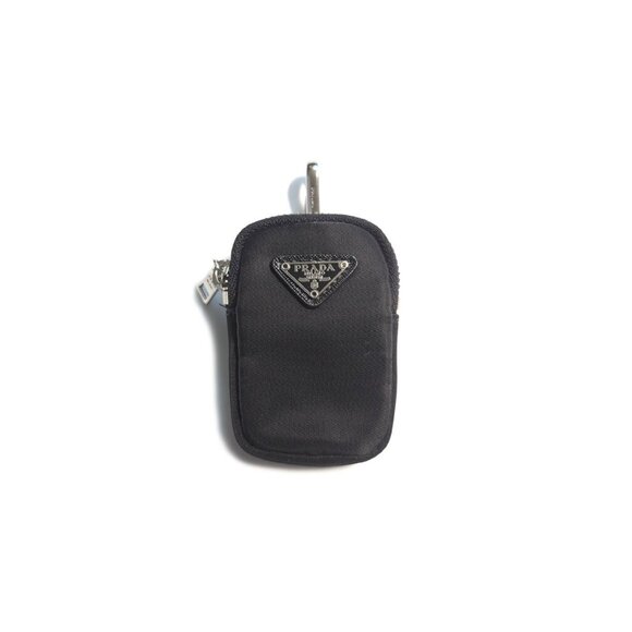 Prada Mini Pouch Black Nylon Clip On Versatile Small Pouch - Picture 1 of 10